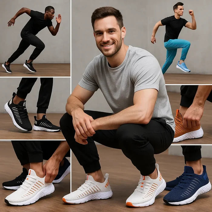 Breathable Casual Sneakers for Men - Lightweight Mesh