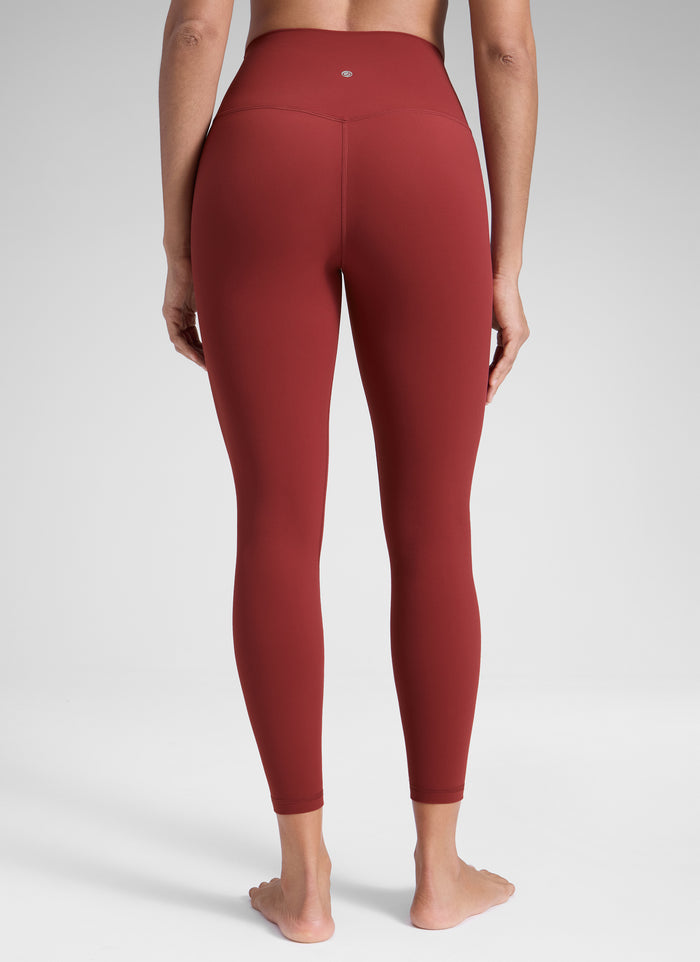 CRZ YOGA Women's Yoga Train High Rise Brushed Nakedfeel Leggings 25'' Deep Wine