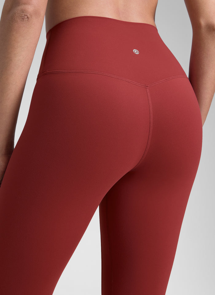CRZ YOGA Women's Yoga Train High Rise Brushed Nakedfeel Leggings 25'' Deep Wine