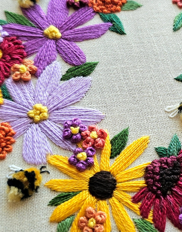 Bumblebee Bouquet Embroidery Kit, Jessica Long Embroidery