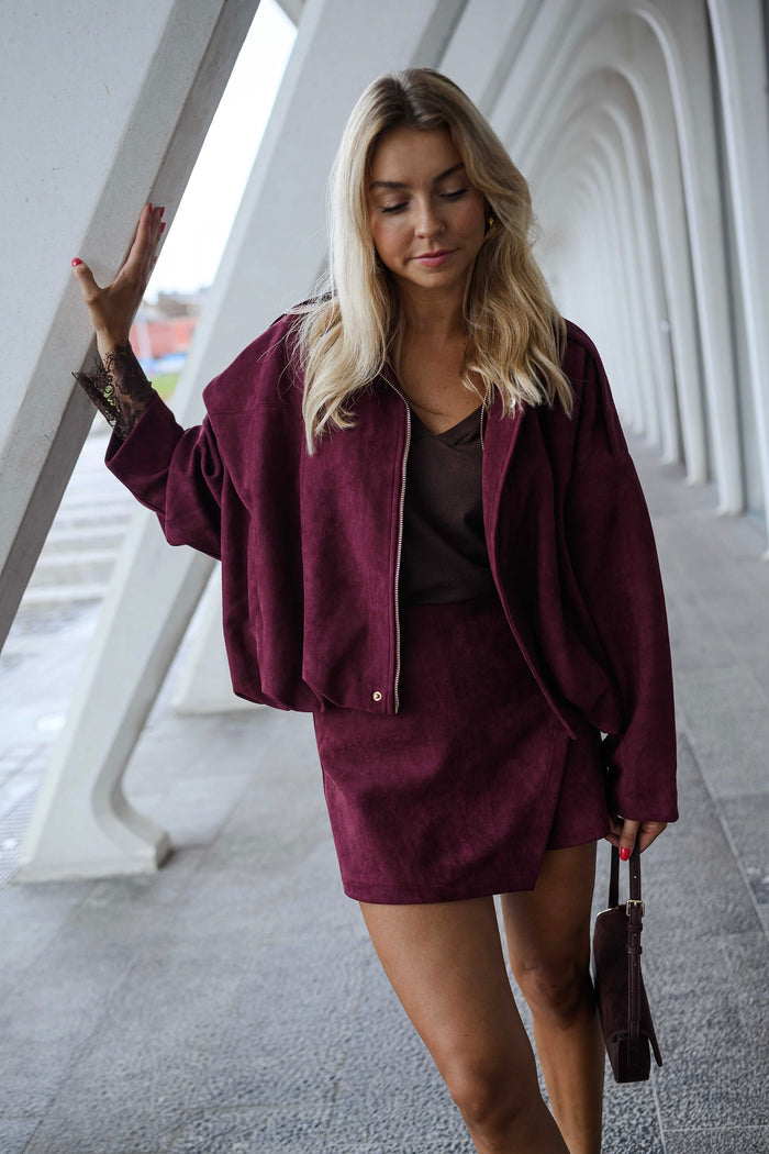 Burgundy Emma Skort