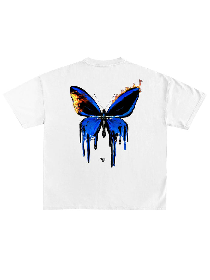 Burning Butterfly tee product detail back graphic print Pakistan – GROOVY