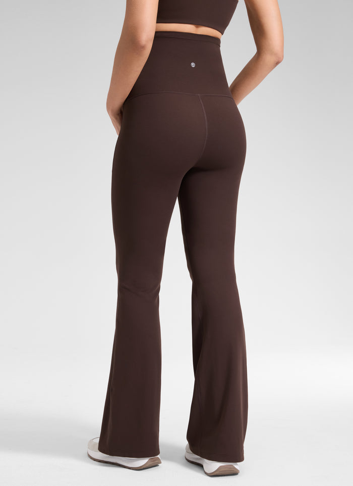 CRZ YOGA Women's Butterluxe Maternity High Rise Pocket Legging 33" Hot Fudge Brown
