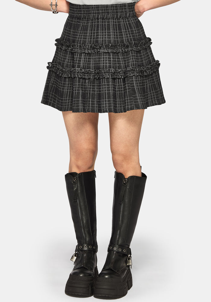 Caledon Check Gauze Mini Skirt