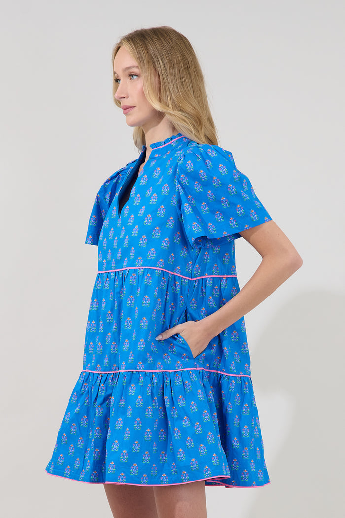 Candace Tiered Mini Dress Raidy Floral