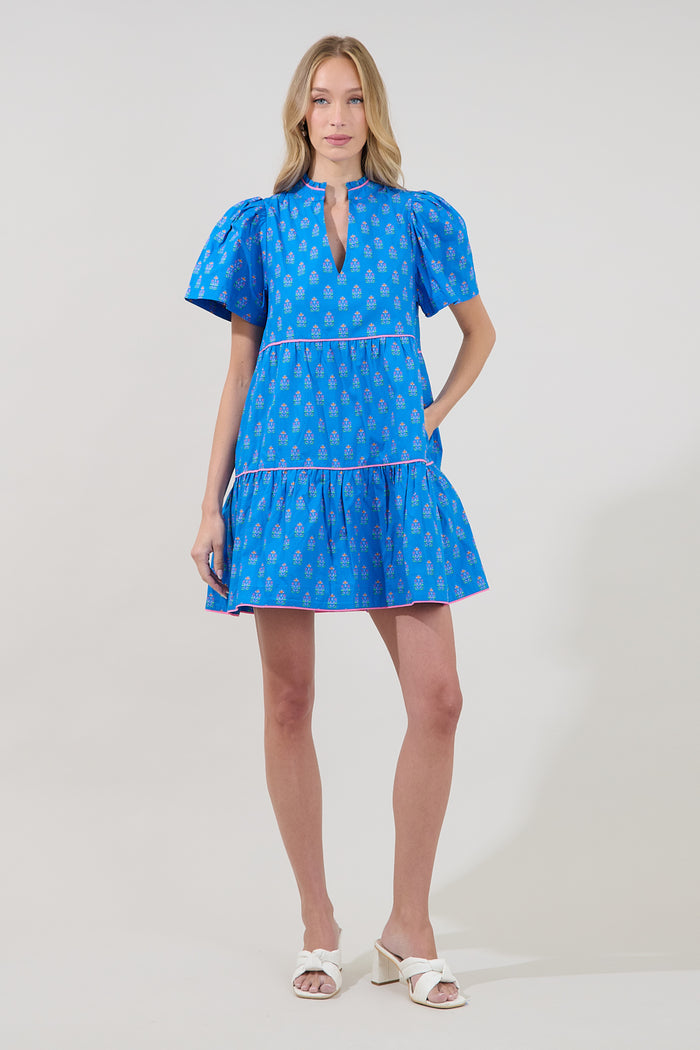 Candace Tiered Mini Dress Raidy Floral