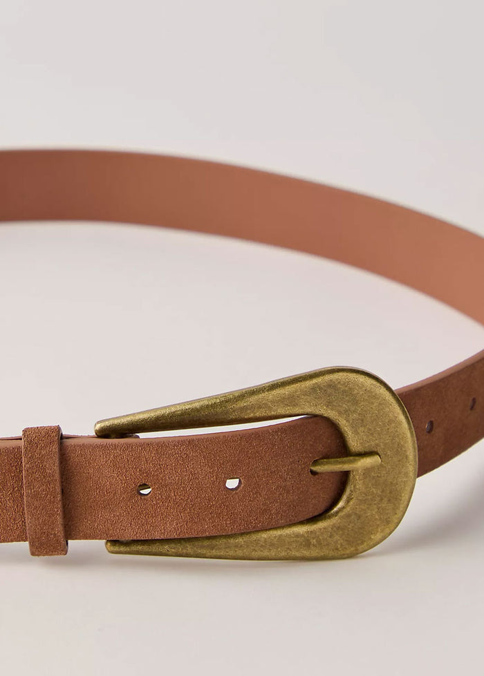Cannon Suede Belt -Cognac