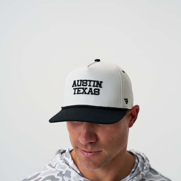 Cap - Austin Texas - Cream & Black