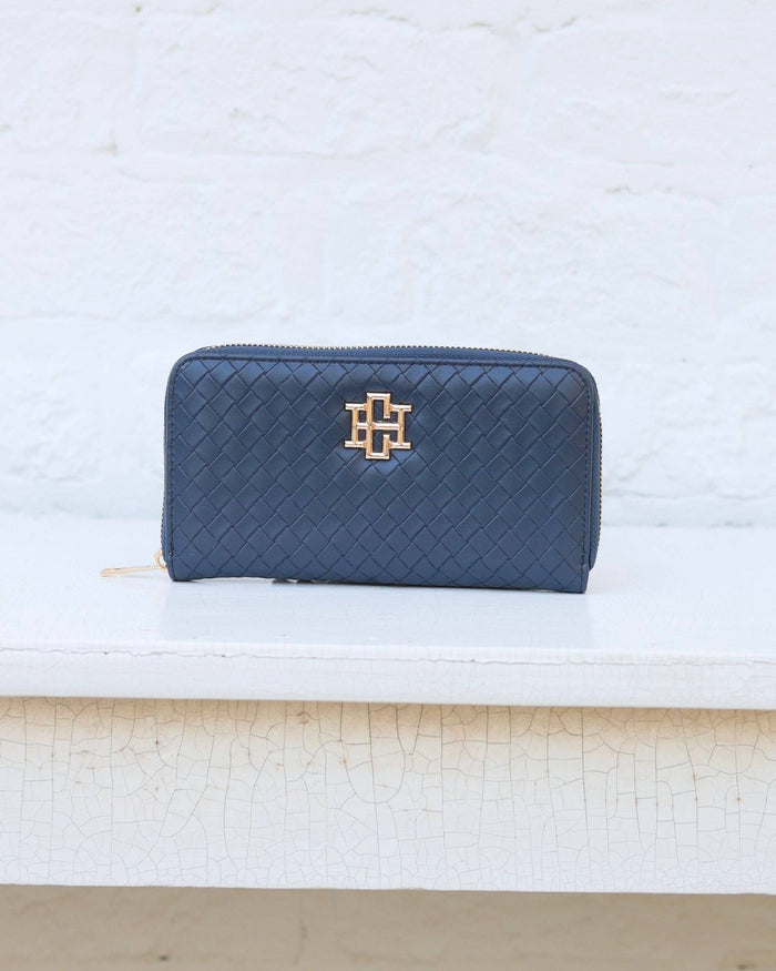 Caroline Hill - Penelope Wallet Woven - Navy