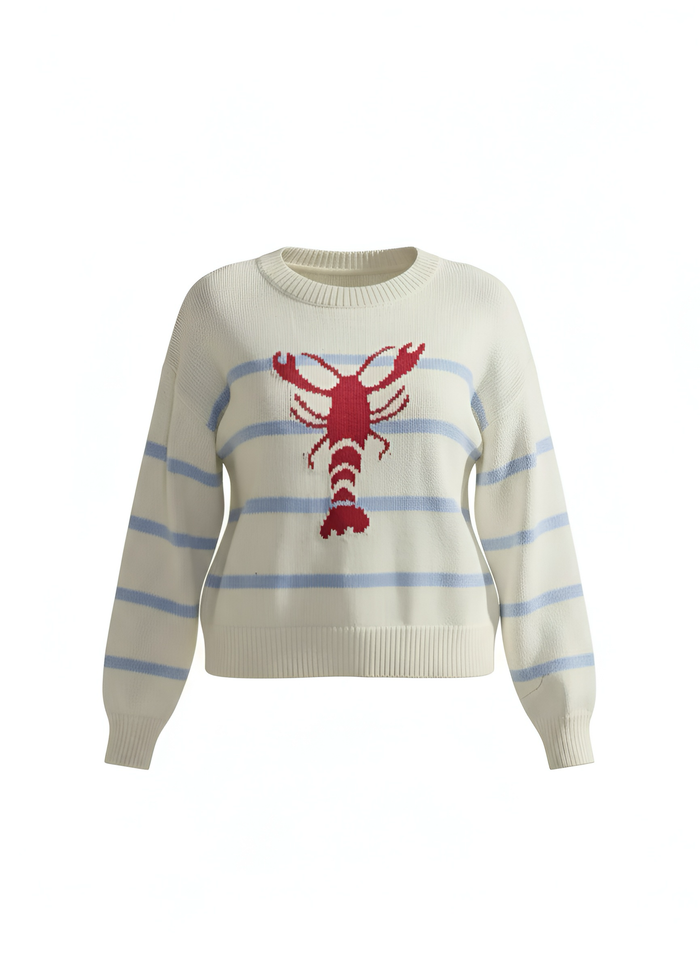 Catch Of The Day Sweater - White