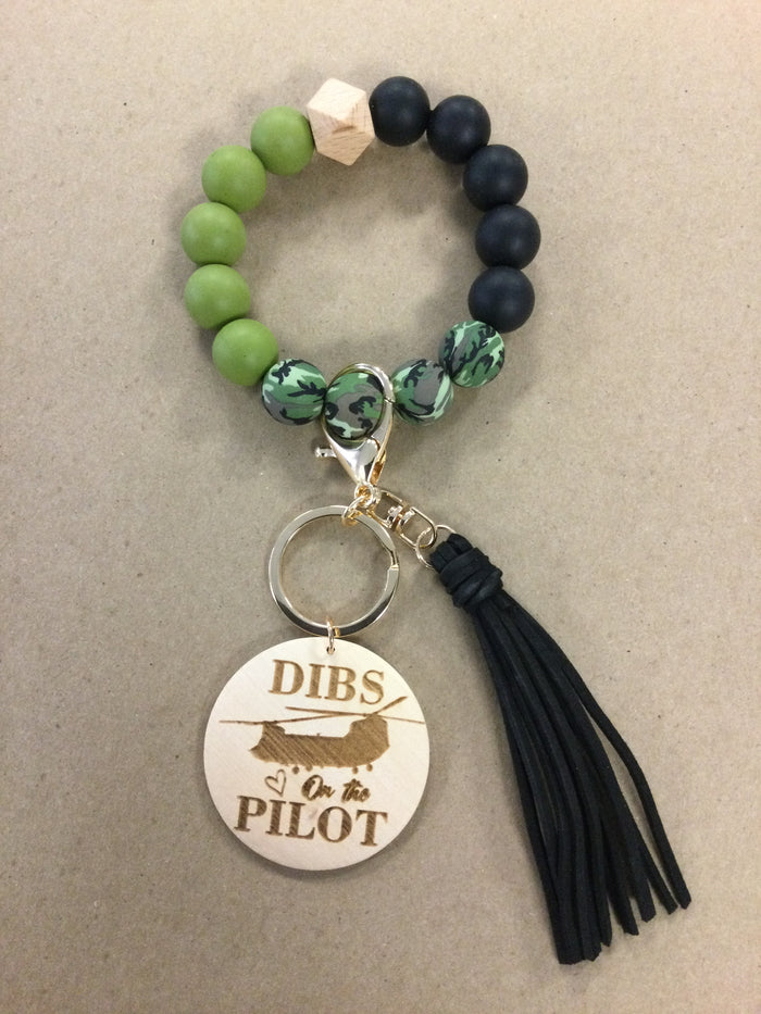 CH-47 Chinook Silicone Wristlet Key Chain