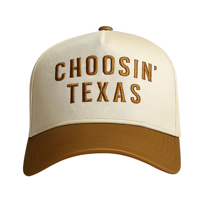 Choosin' Texas - Khaki and Brown Trucker Hat