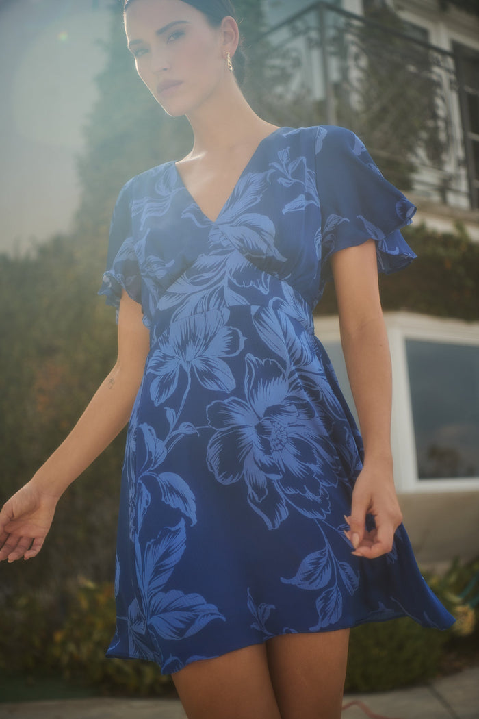 Ciara Floral Emeny Short Sleeve Mini Dress