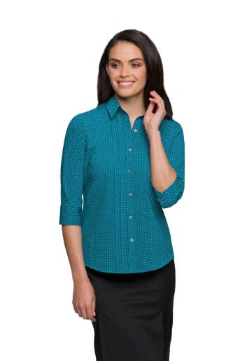 City Stretch Spot: 3/4 Sleeve Shirt 2172