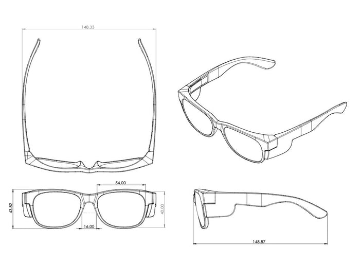 Classics Black Frame Clear Lens CBC100