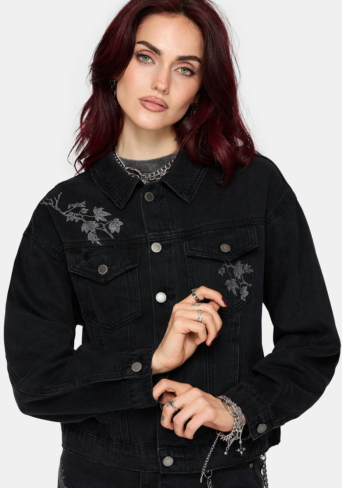 Cleo Phoenix Print Denim Jacket