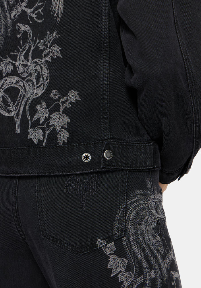 Cleo Phoenix Print Denim Jacket
