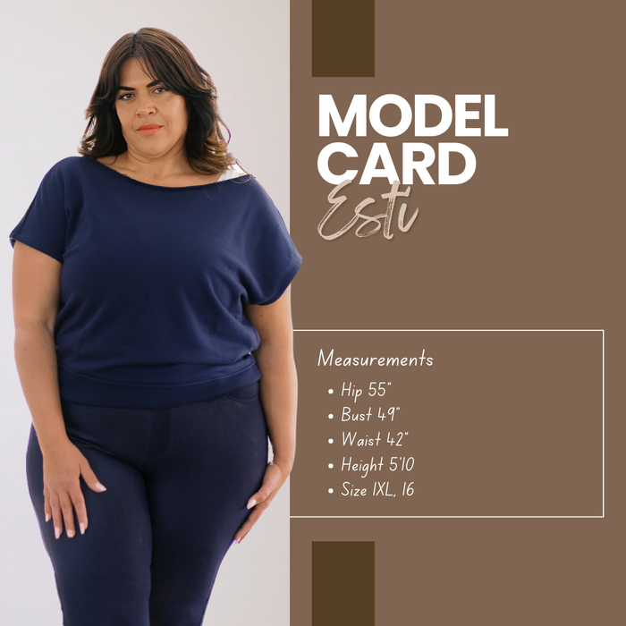 Comfy Chic Top in Navy by Rae Mode