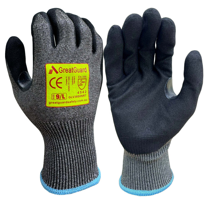 Cut 5 Nitrile Glove Superfoam Reinforced Thumb Crotch
