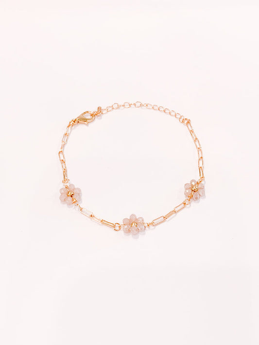 Daisy Bracelet in blush Pink