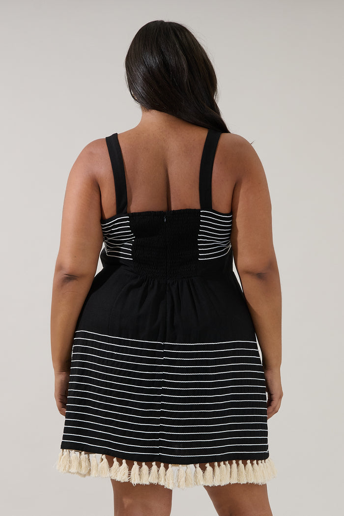 Dariela Tassel Mini Dress Curve