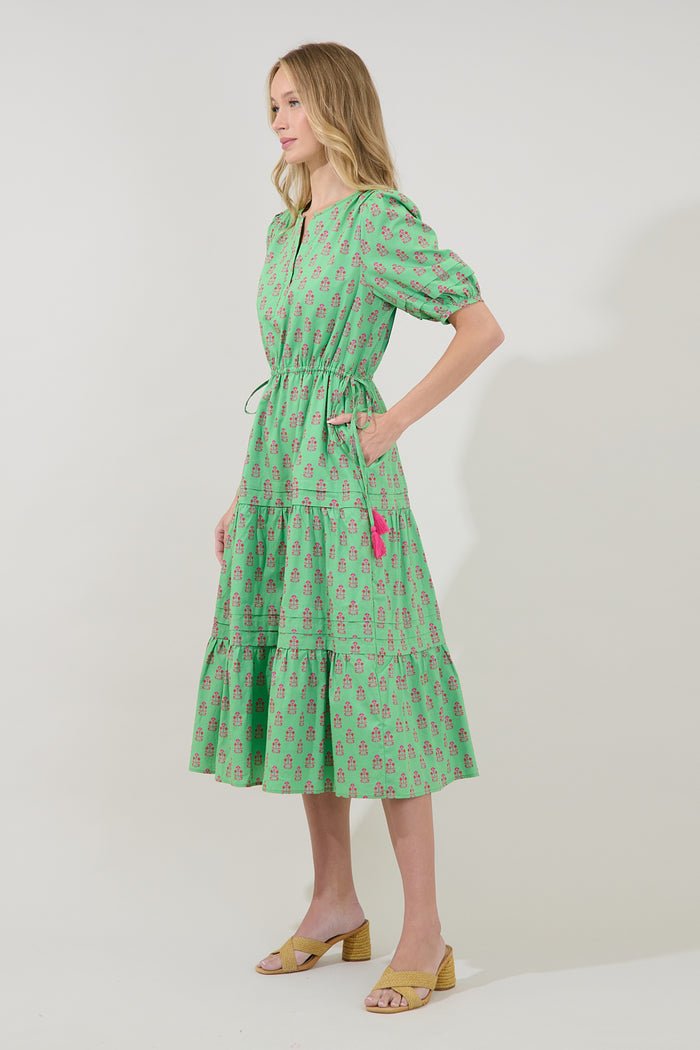Darley Tiered Midi Dress Raidy Floral