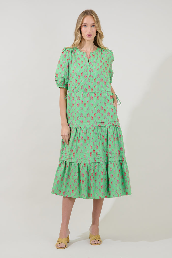 Darley Tiered Midi Dress Raidy Floral