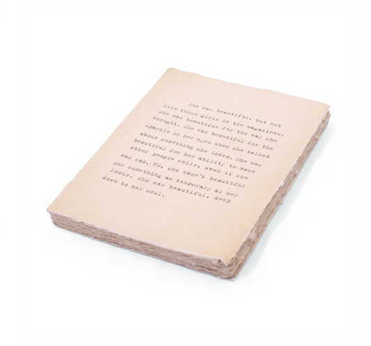 Deckled Edge Notebook - She was Beautiful