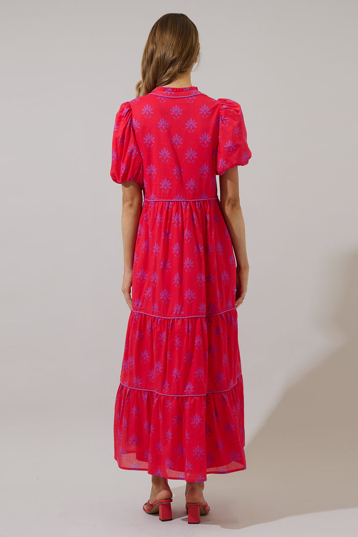 Delmas Floral Renley Tiered Maxi Dress