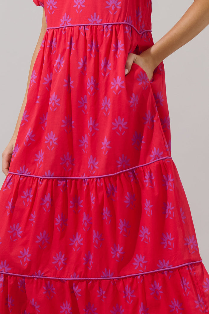 Delmas Floral Renley Tiered Maxi Dress