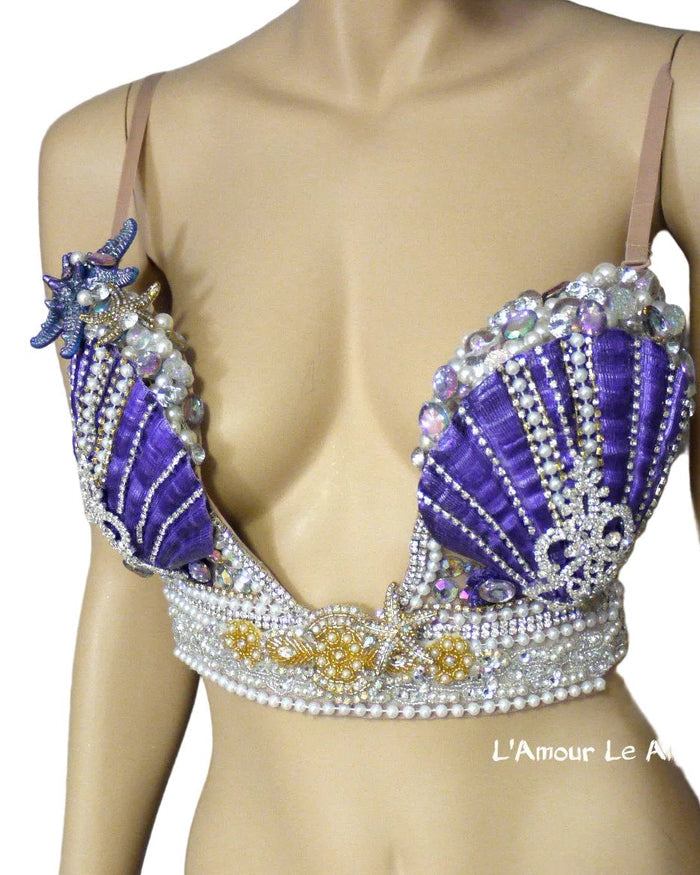 Diamond Princess Ariel Inspired Mermaid Plunge Bra Costume Rave