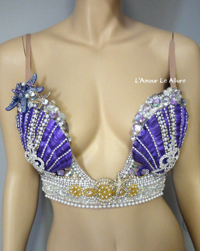 Diamond Princess Ariel Inspired Mermaid Plunge Bra Costume Rave