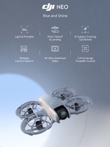 DJI Neo Combo Palm-Sized 4K Stabilized Video Drone with 3 Batteries (Open Box) – Image 3 | DroneNerds