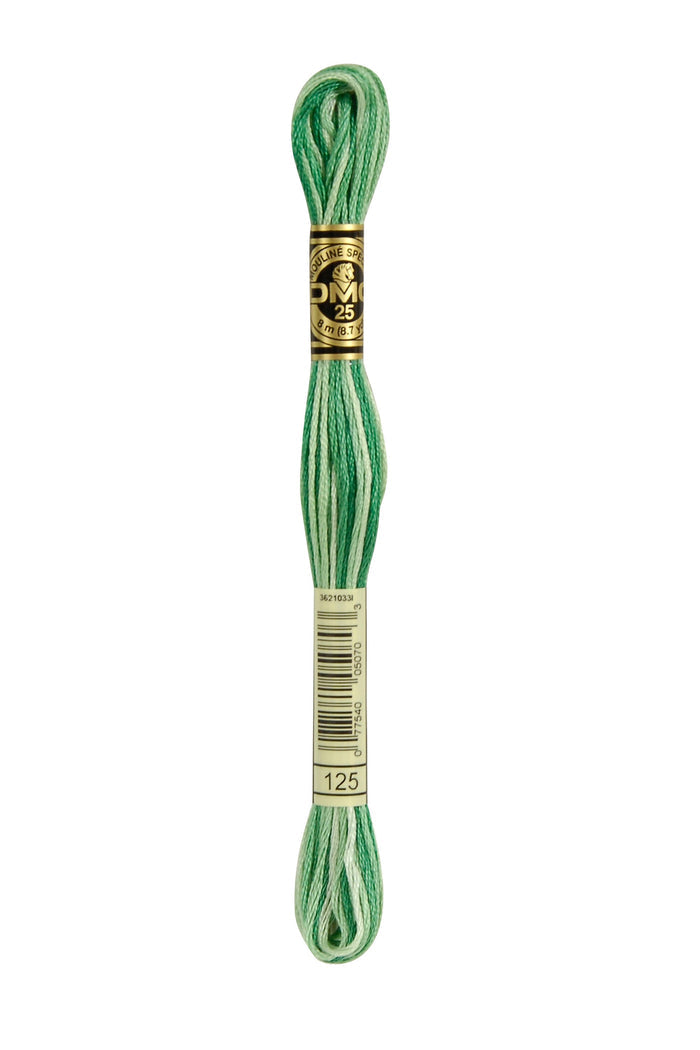 DMC: Moulin Spcial: Embroidery Thread shades of green: 100% Cotton, 8m