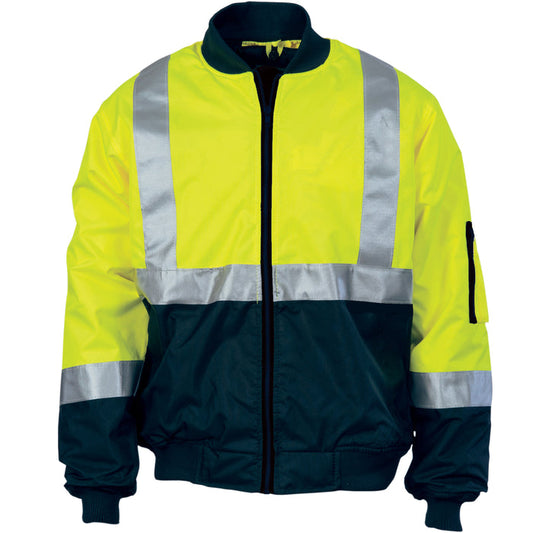 DNC Hi Vis 2 Tone Bomber Jacket With Csr R/Tape 3762