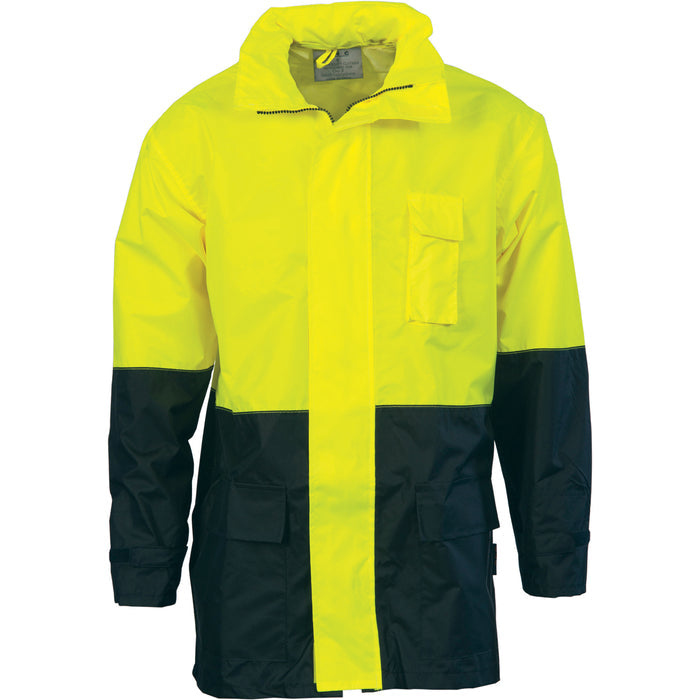 DNC Hi Vis Two Tone Light Weight Rain Jacket 3877