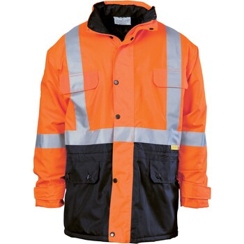 DNC Hi Vis Two Tone Light Weight Rain Jacket With Csr R/Tape 3879