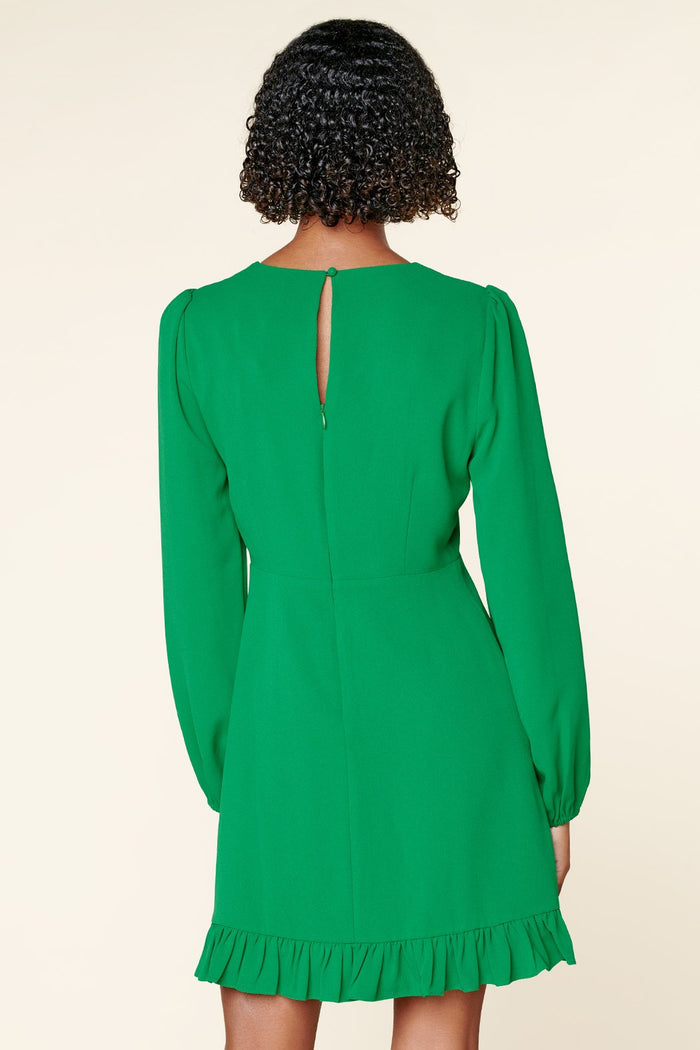 Double Take Ruffle Hem Mini Dress