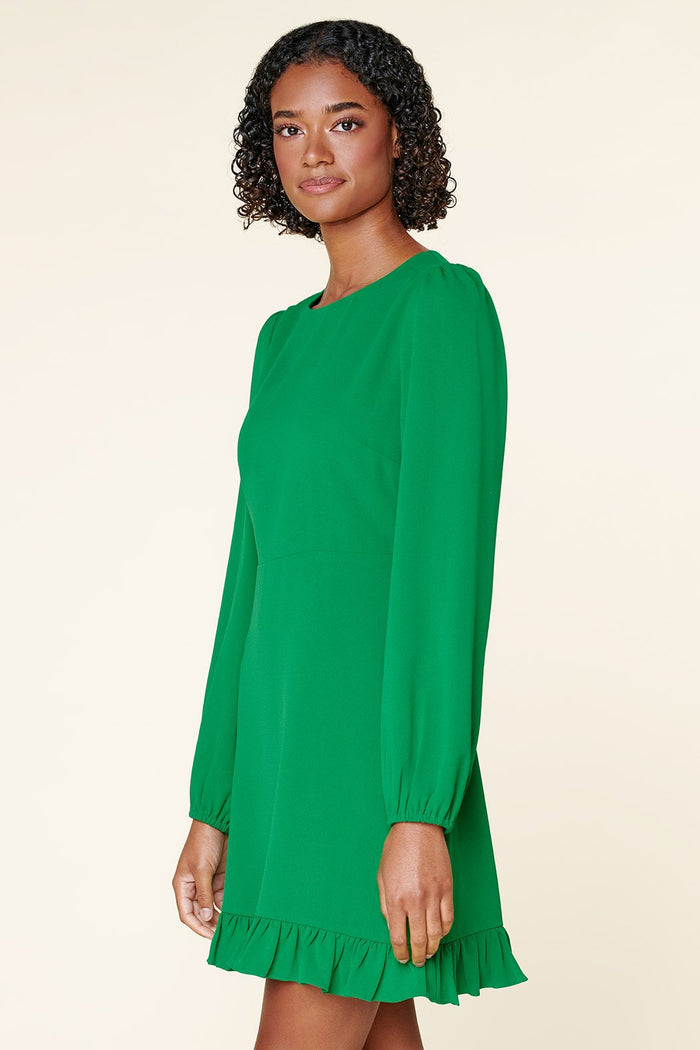 Double Take Ruffle Hem Mini Dress