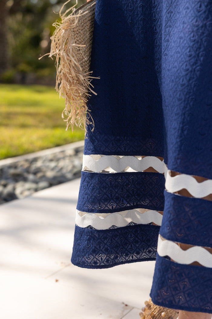 Duffield Lane Marla Dress - Navy Eyelet