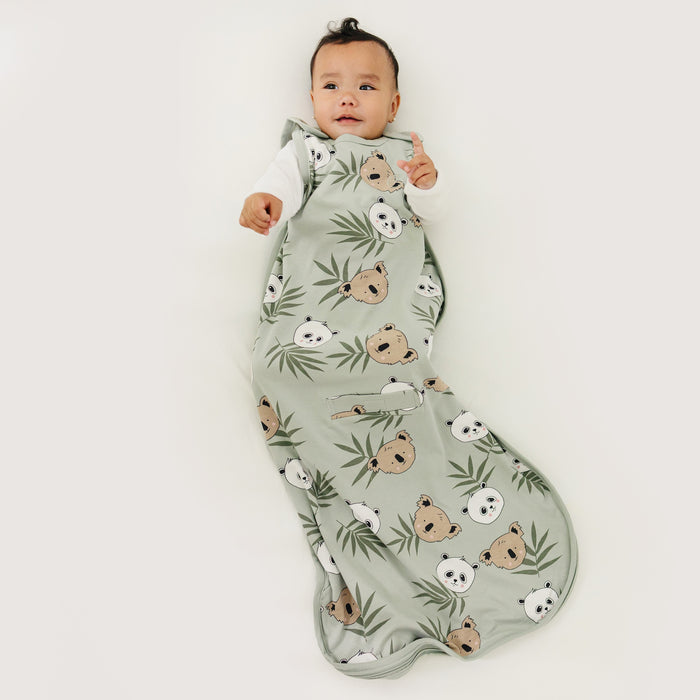 Ecolino® Adjustable Baby Sleep Bag, Organic Cotton, Universal Size: 2 Months - 2 Years, Treetop Safari