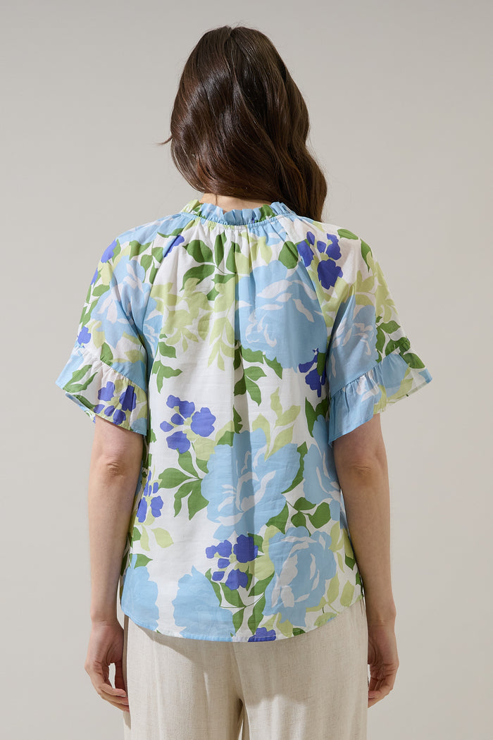 Erie Split Neck Top Khloey Floral