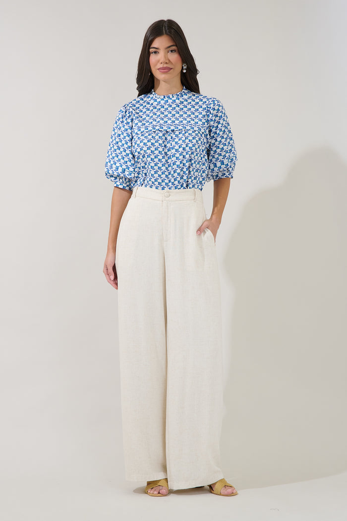 Ever After Mock Neck Blouse Floral