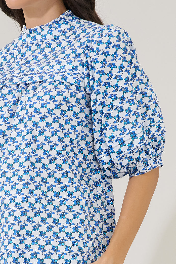 Ever After Mock Neck Blouse Floral