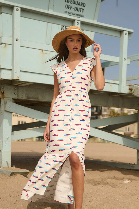 Evianna Flutter Maxi Dress Fresh Catch