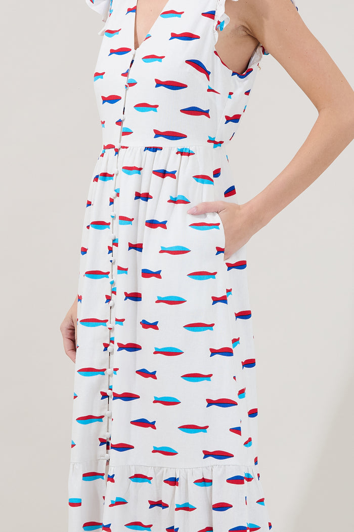 Evianna Flutter Maxi Dress Fresh Catch