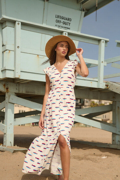 Evianna Flutter Maxi Dress Fresh Catch