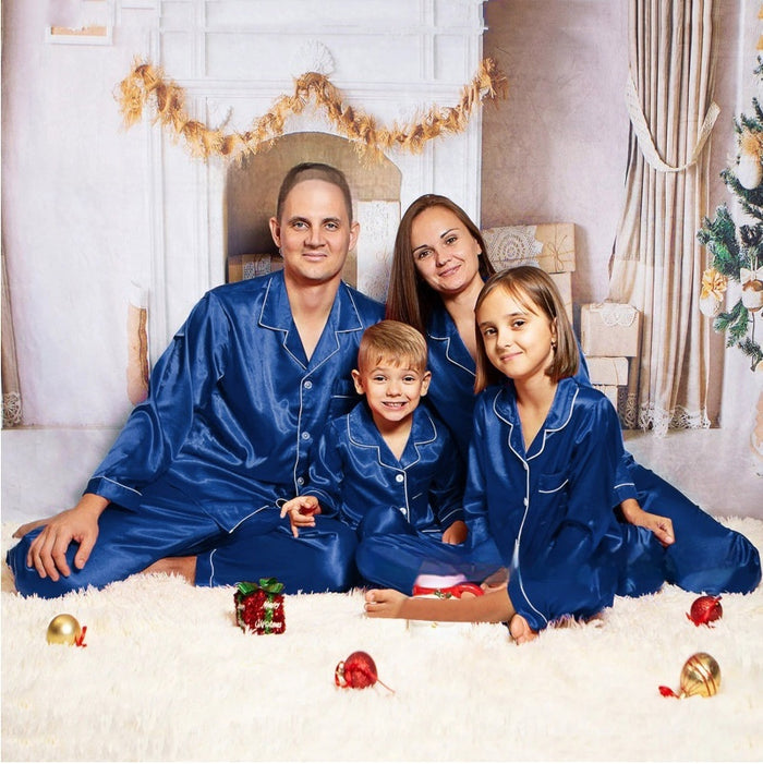 Family Matching Ice-Silk Pajamas – Cool & Comfy