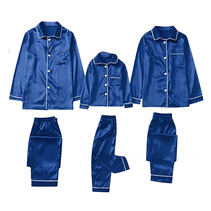 Family Matching Ice-Silk Pajamas – Cool & Comfy