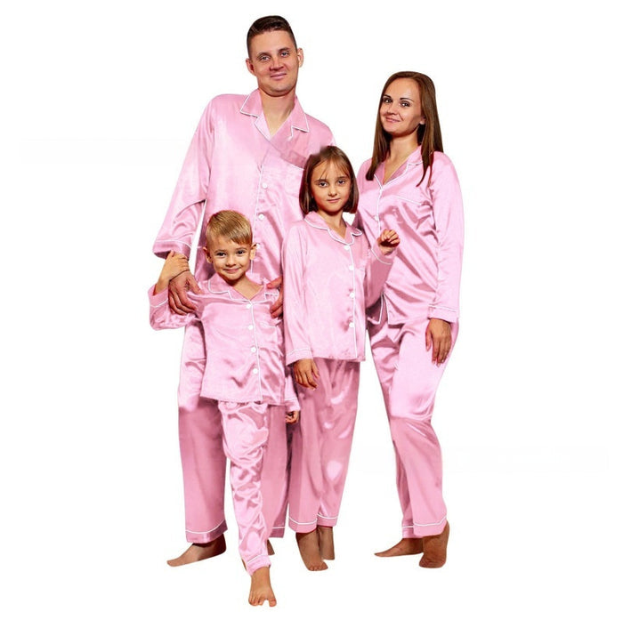 Family Matching Ice-Silk Pajamas – Cool & Comfy